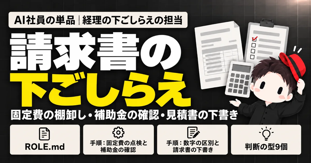経理の下ごしらえの担当のサムネイル