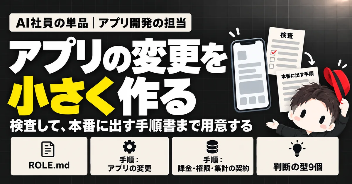 アプリ開発の担当のサムネイル